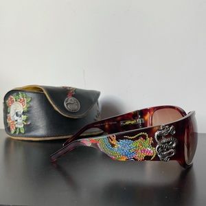 Ed Hardy Dragon+Geisha Vintage Tattoo Sunglasses